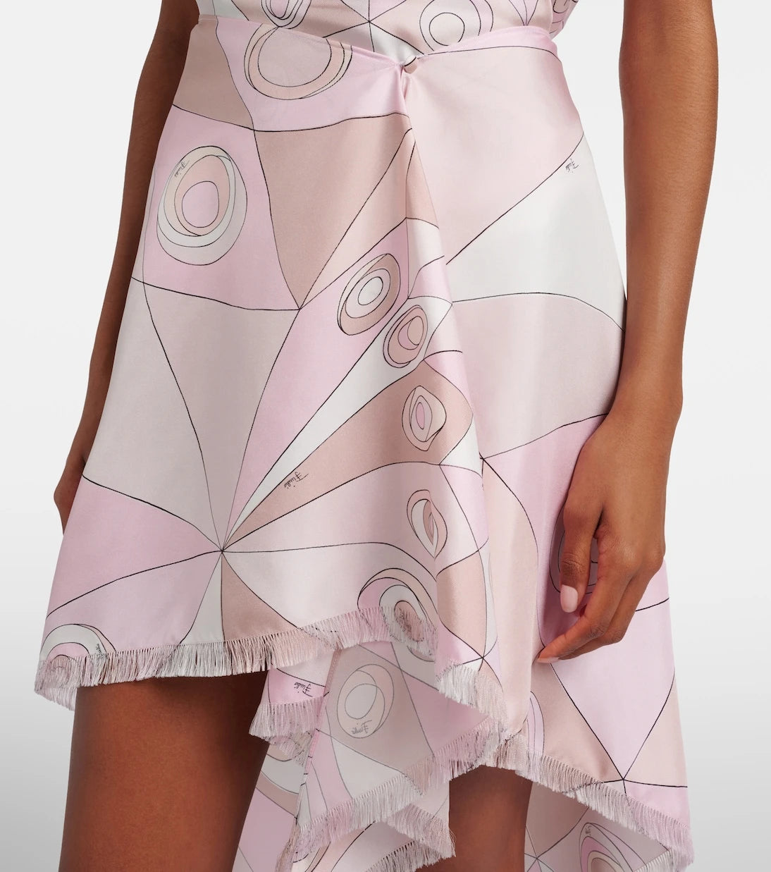 Pucci - Occhi silk twill midi skirt