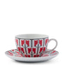 Prada Porcelain Cappuccino Cup and Saucer (Set of 2)
