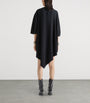 Givenchy Black Crepe Draped Mini Dress