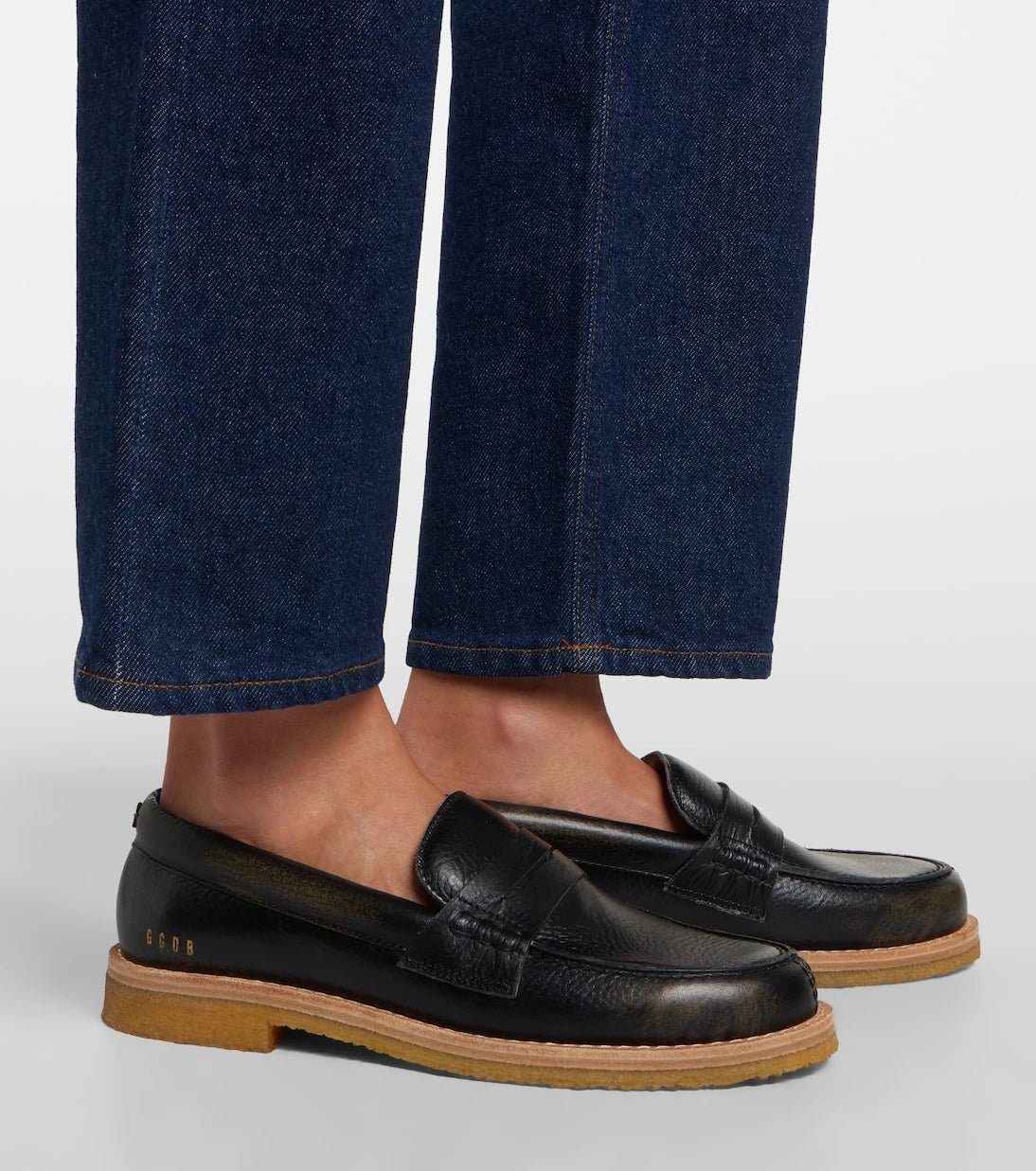 Golden Goose - Jerry distressed leather penny loafers