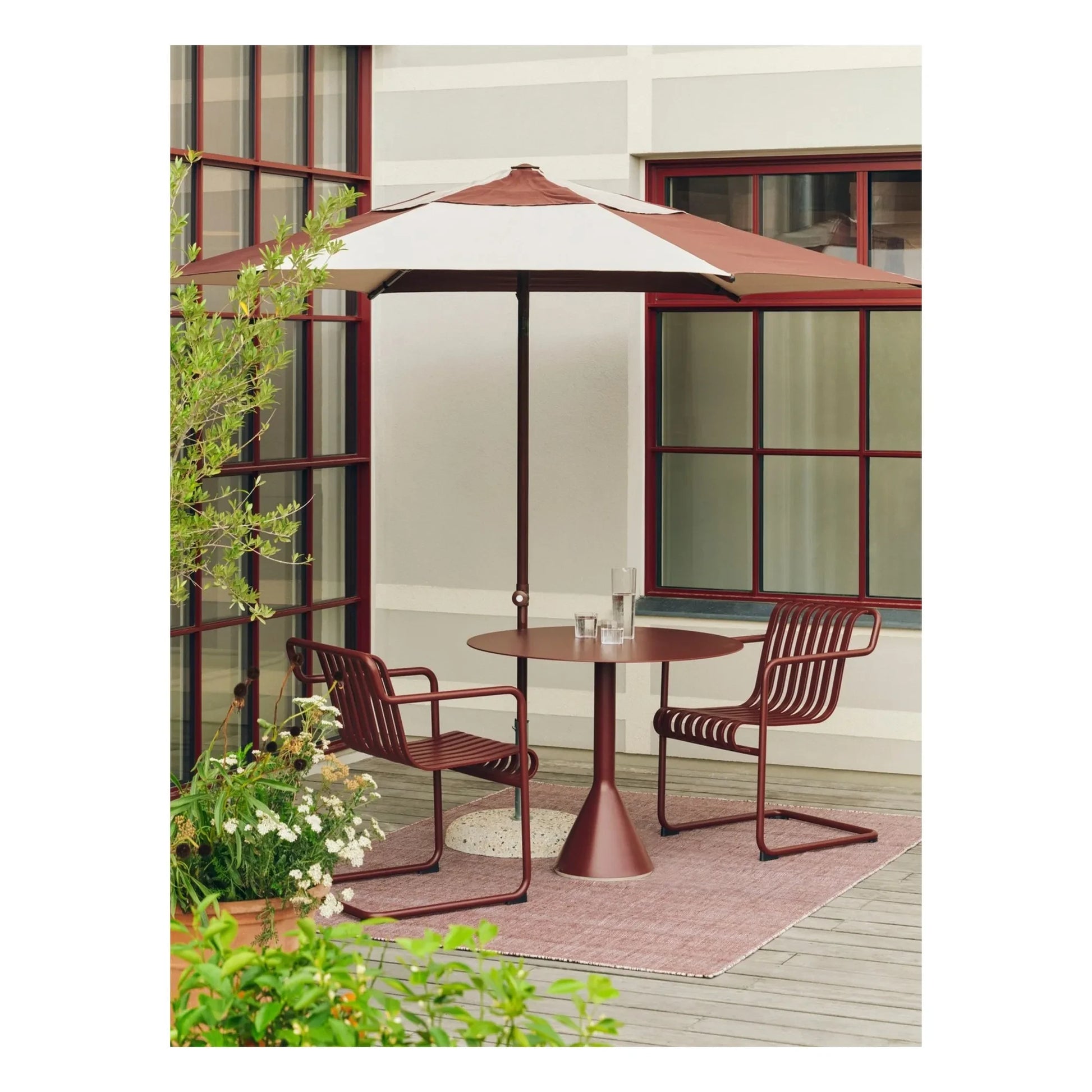 Hay - Hexagonal parasol Terrazza | Burgundy