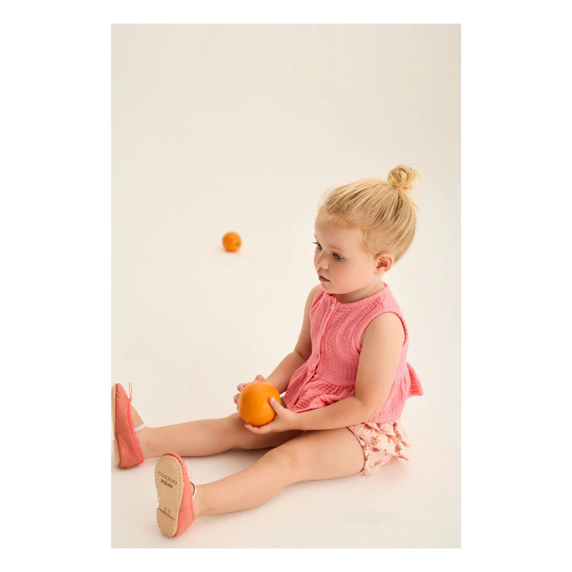 Cozmo - Posy Cotton Gauze Top | Candy pink