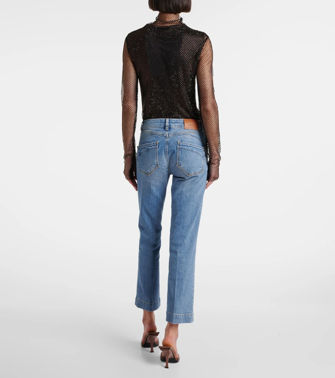 Sportmax - Schermo low-rise cropped bootcut jeans