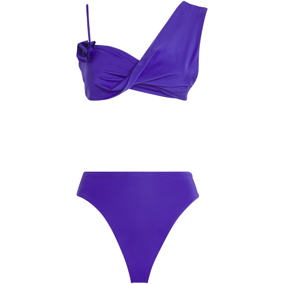 Maygel Coronel Blue Draped Velato Bikini