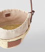 LOEWE Beige x Paula's Ibiza Woven Drawstring Bucket Bag