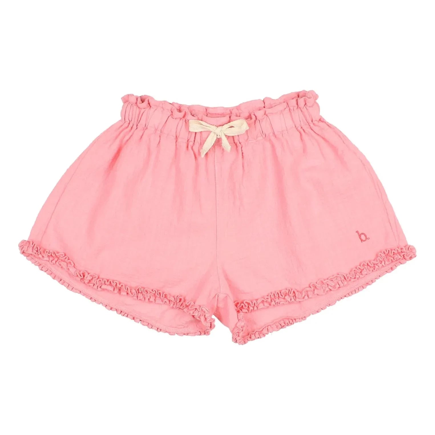 Búho - Organic cotton ruffled shorts | Pink
