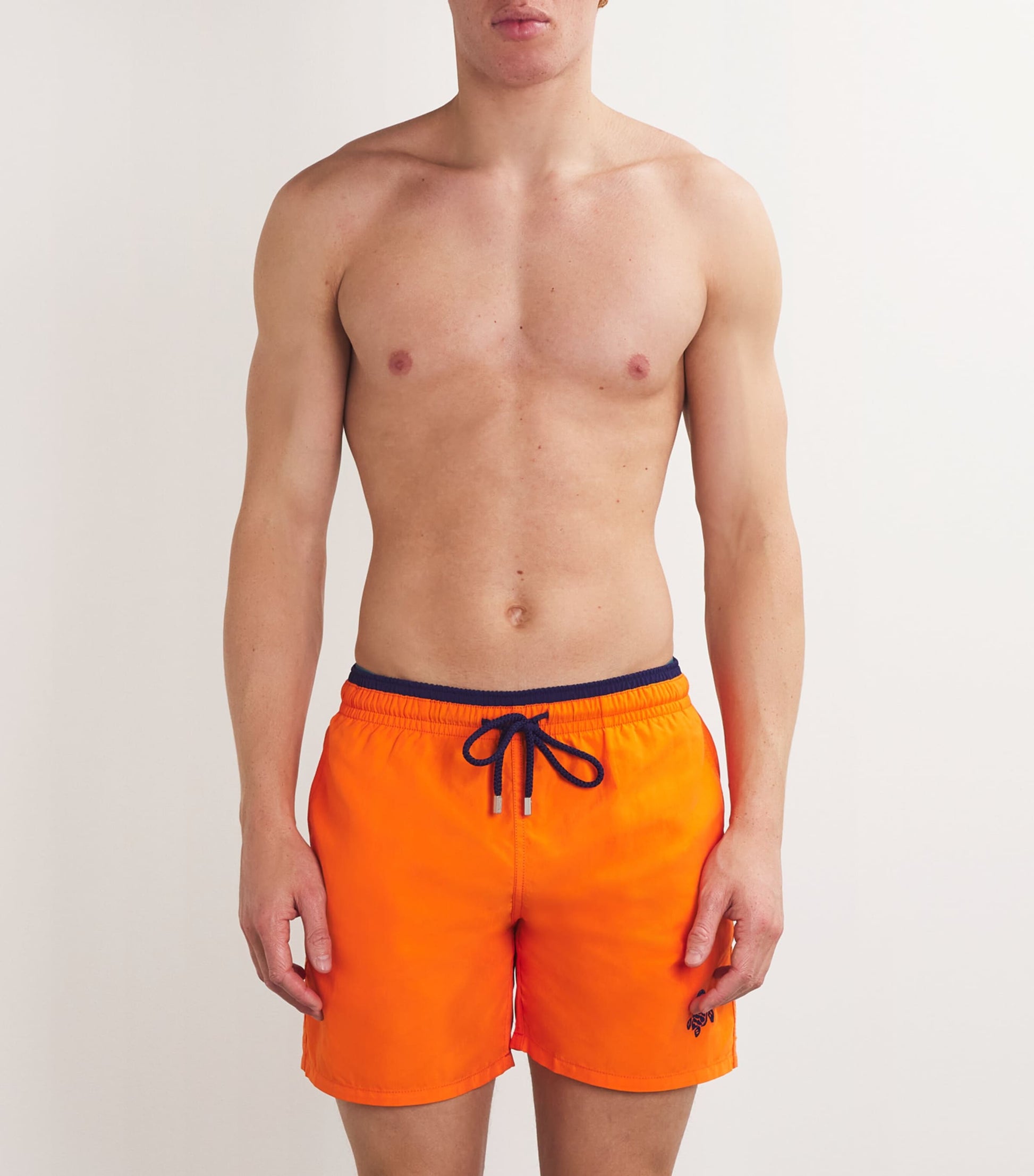 Embroidered Moka Swim Shorts