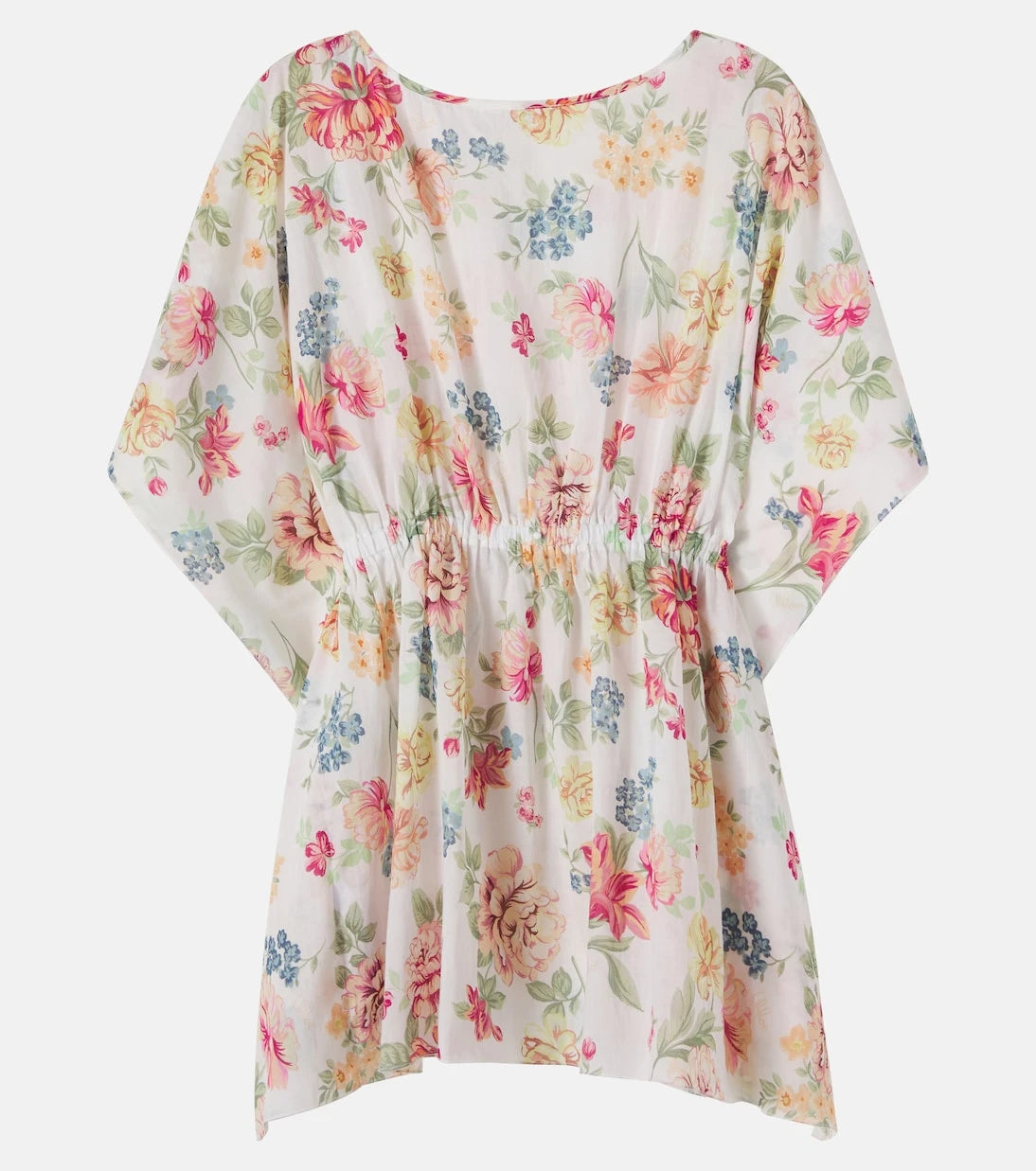 Chloé Kids - Floral drawstring cotton beach cover-up