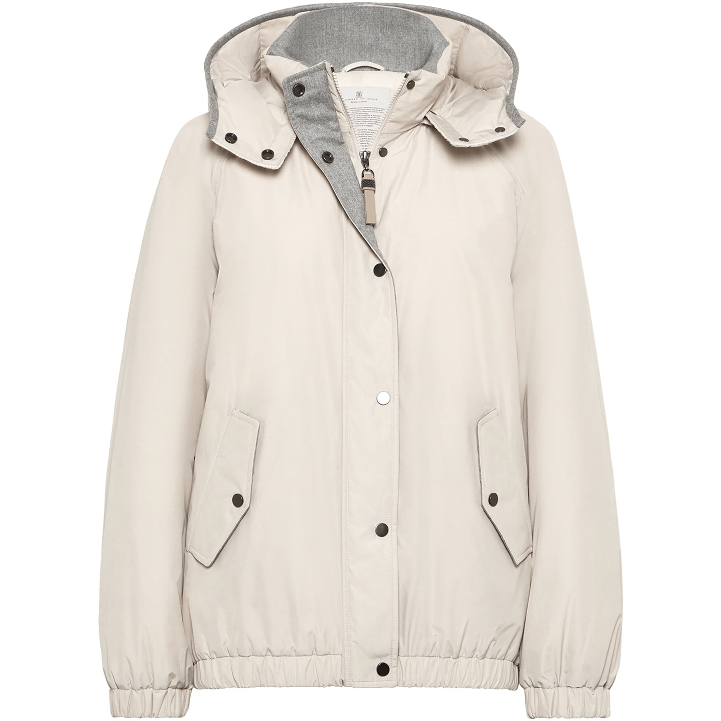 Beige Techno Cotton Puffer Jacket