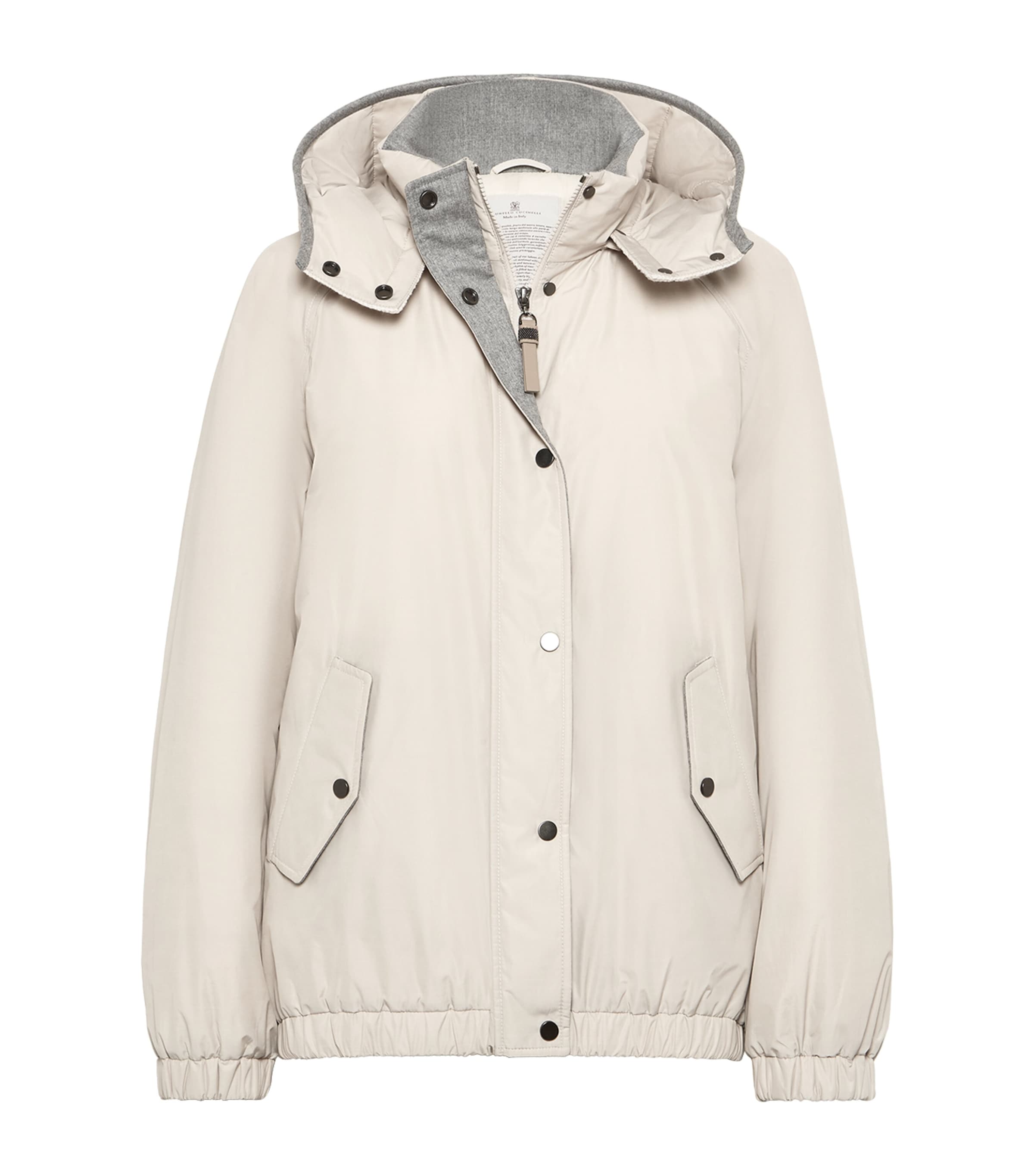 Beige Techno Cotton Puffer Jacket