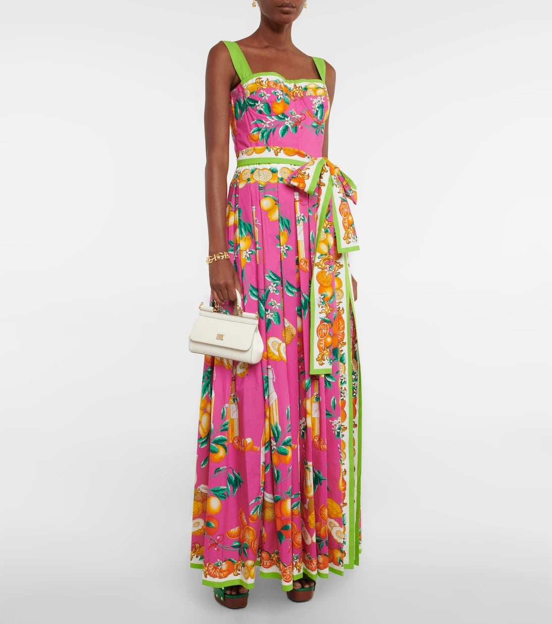 Dolce&Gabbana - حقيبة كتف صغيرة من الجلد طراز Sicily