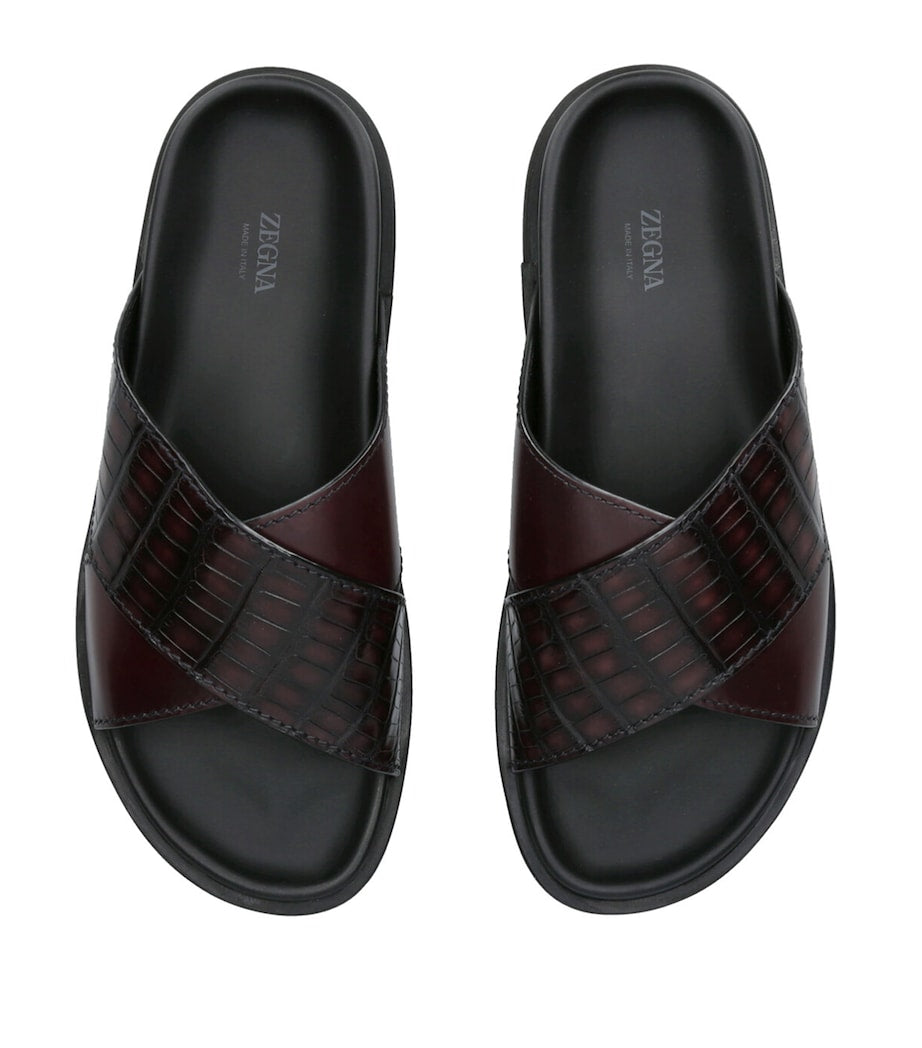 Crocodile Skin Panarea Sandals