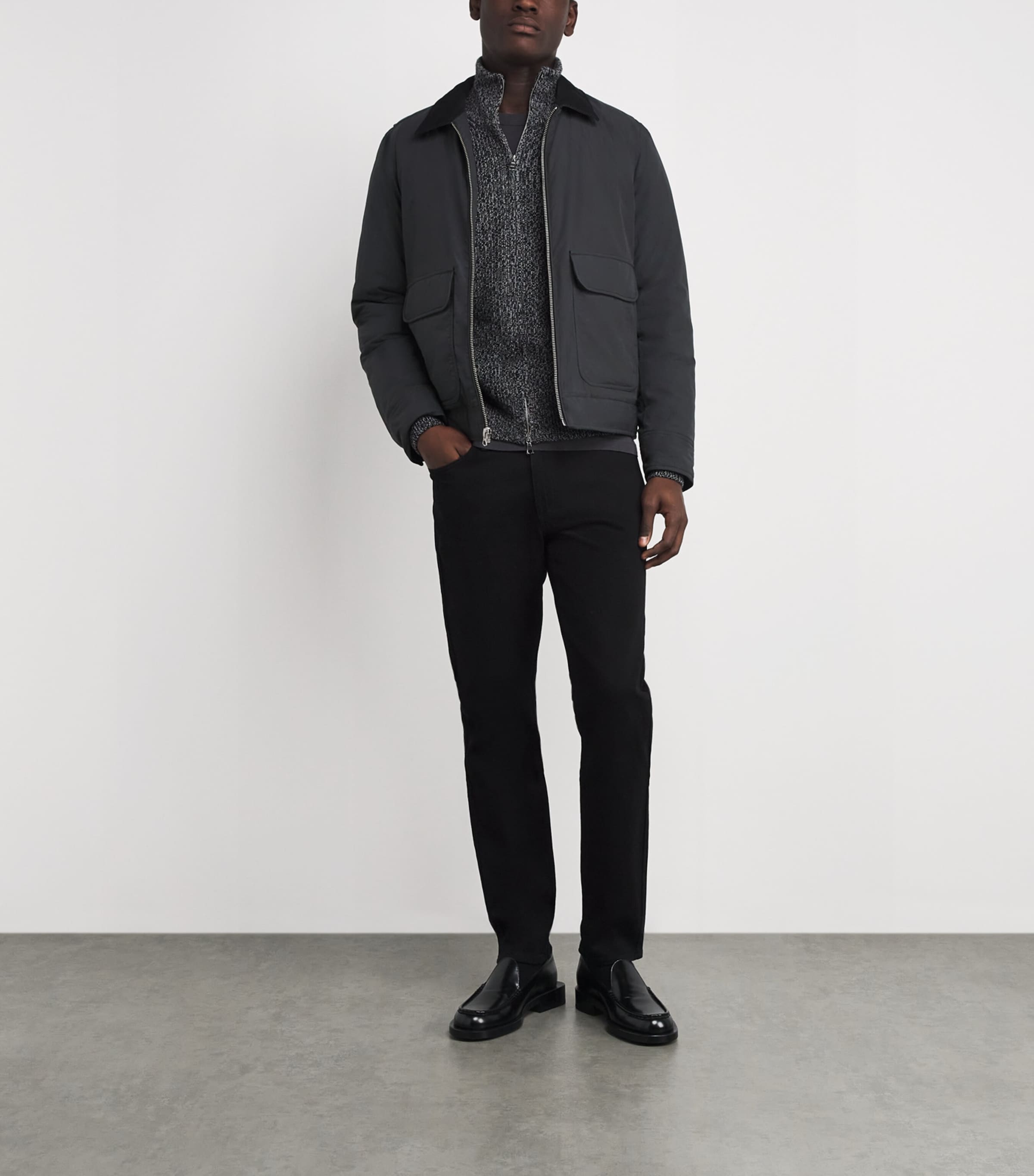Rag & Bone Black Down-Filled Derrick Shirt Jacket