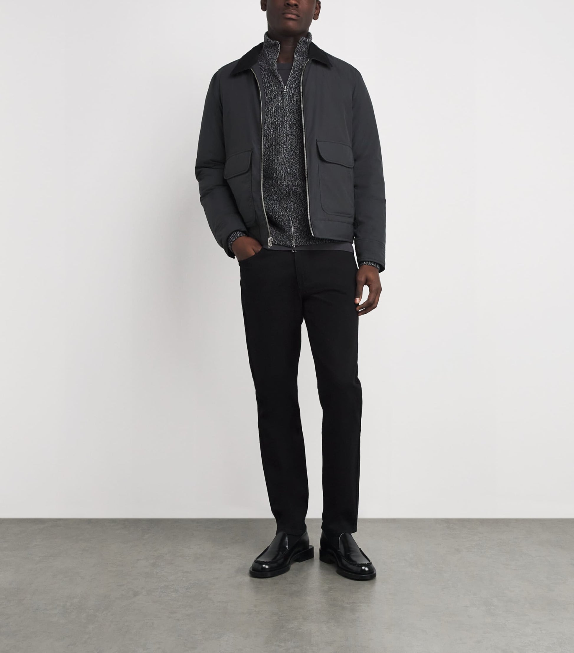 Rag & Bone Black Down-Filled Derrick Shirt Jacket