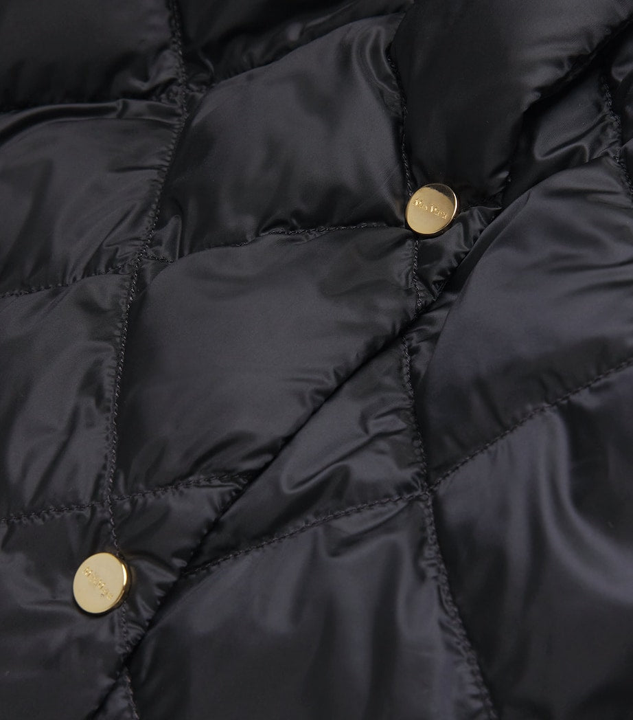 Max Mara Black The Cube Quilted Down Parka Coat