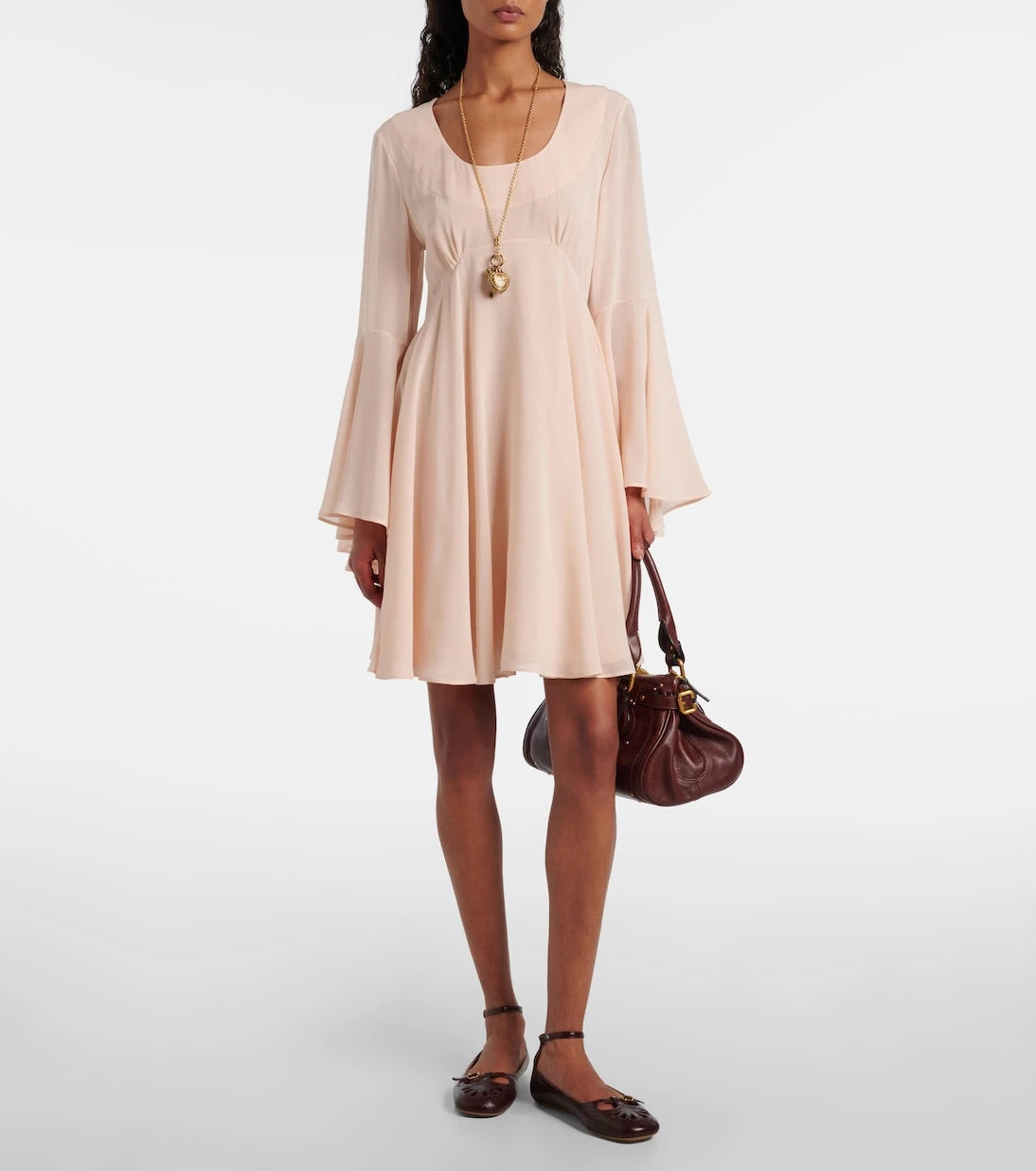 Chloé - Silk georgette minidress