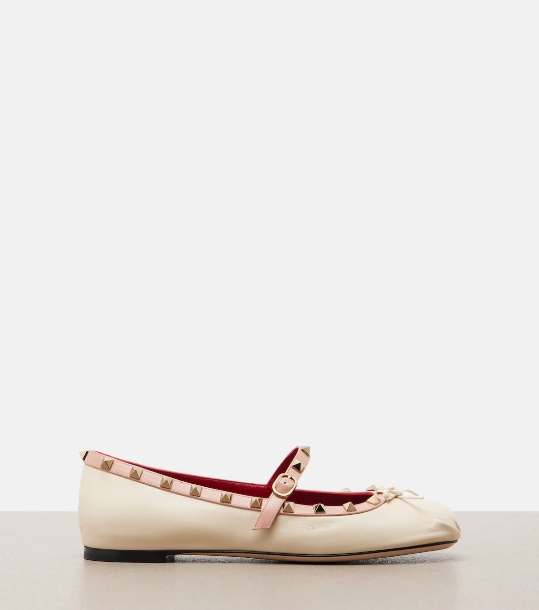 Valentino Garavani - Rockstud leather Mary Jane flats