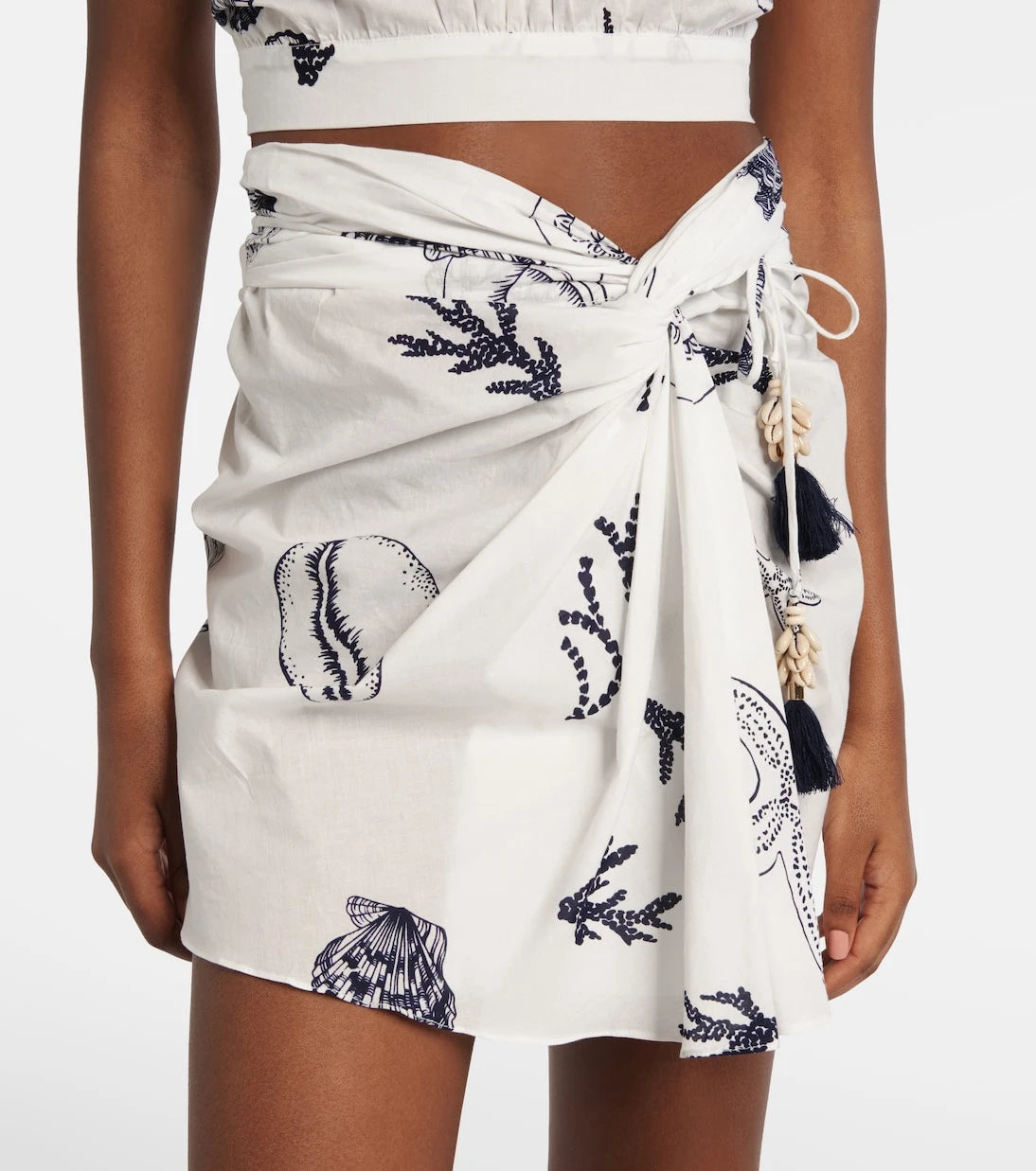 Poupette St Barth - Tilda printed cotton wrap skirt