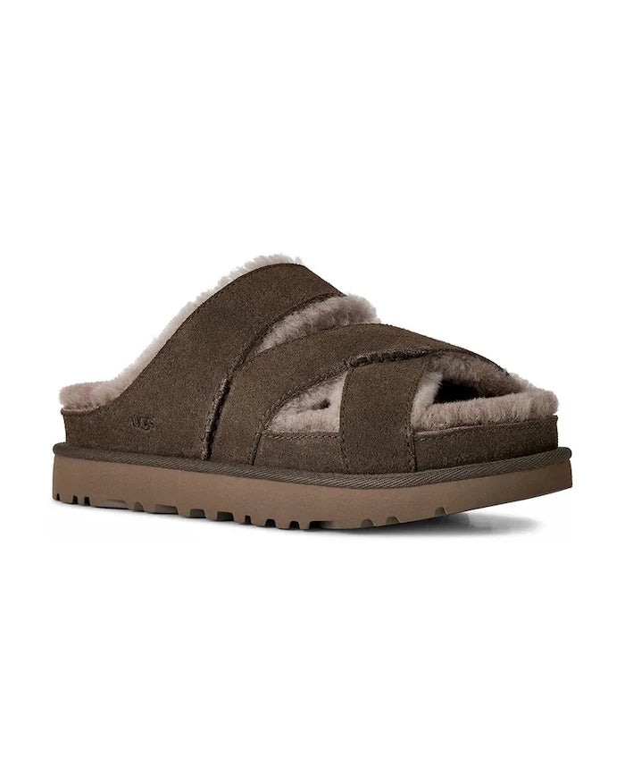 UGG W Greenport Cross Strap Slide Süet Terlik
