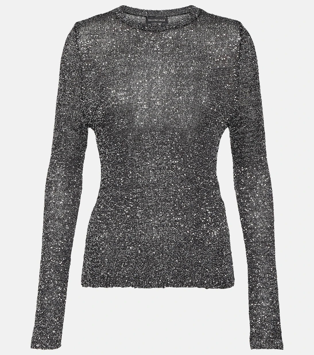 Balenciaga - Sequined metallic knit sweater
