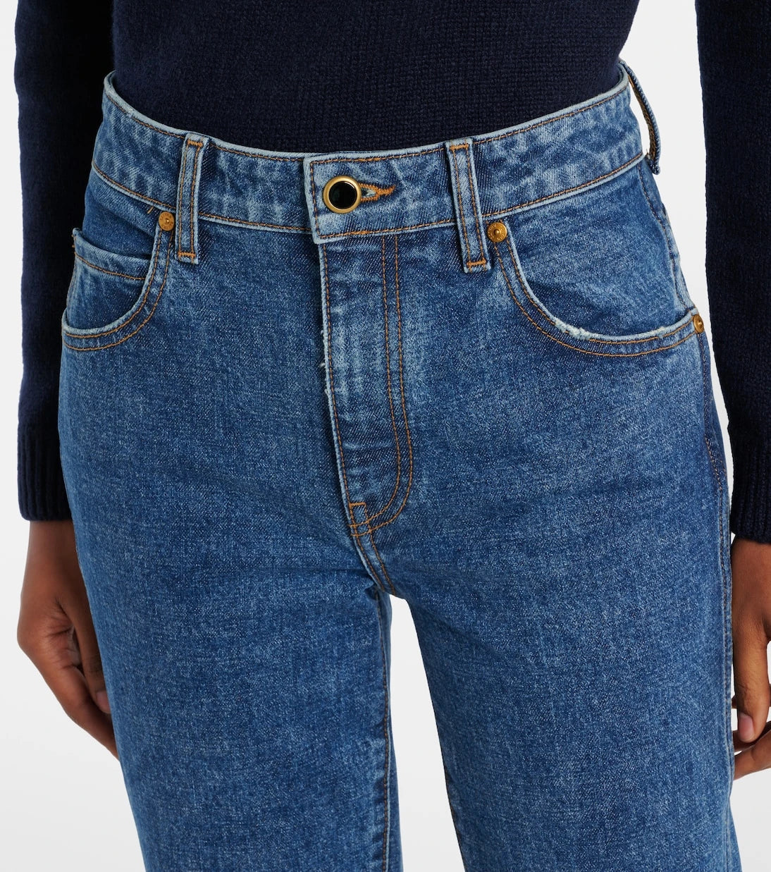 Khaite - Vivian cropped bootcut jeans