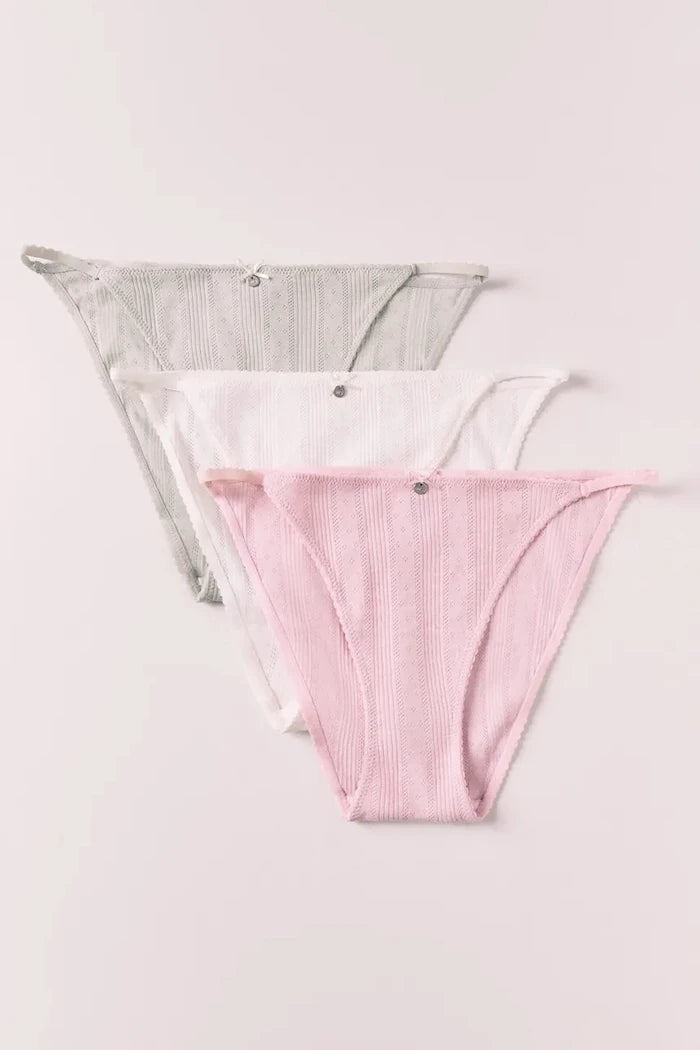 women'secret Kadın Pamuklu Bikini 3'lü