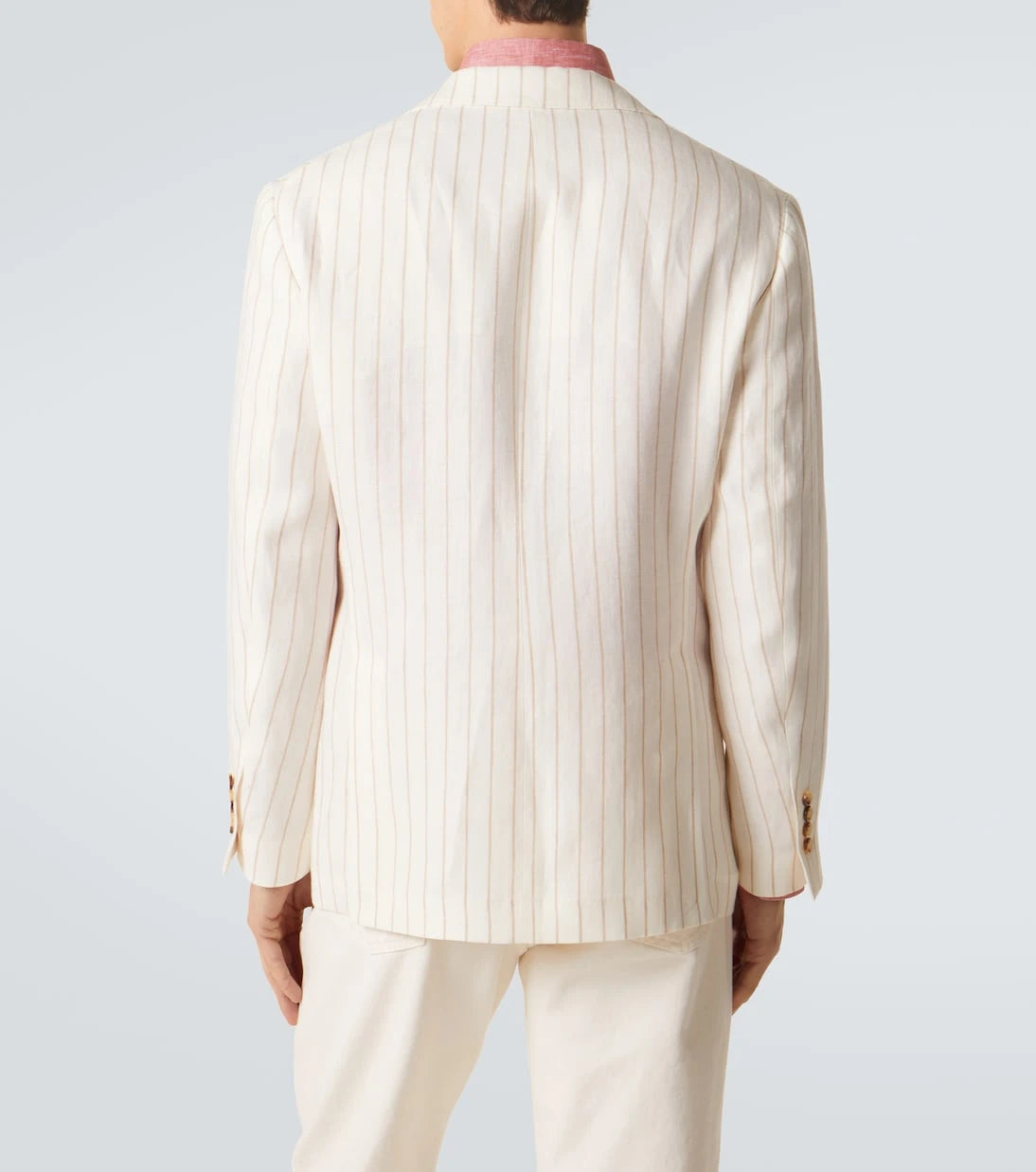 Brunello Cucinelli - Chalk stripe linen twill blazer