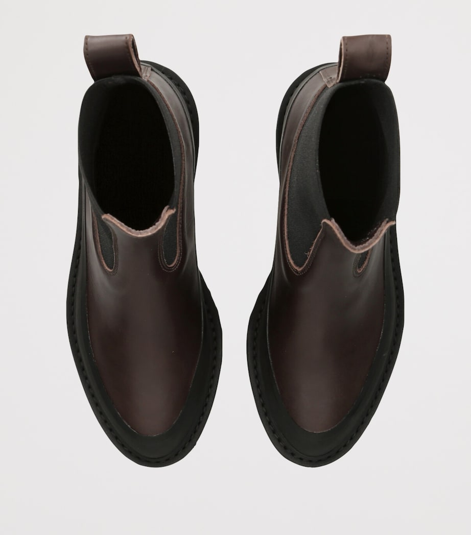 Le Monde Beryl Brown Leather Dolomite Chelsea Boots 25