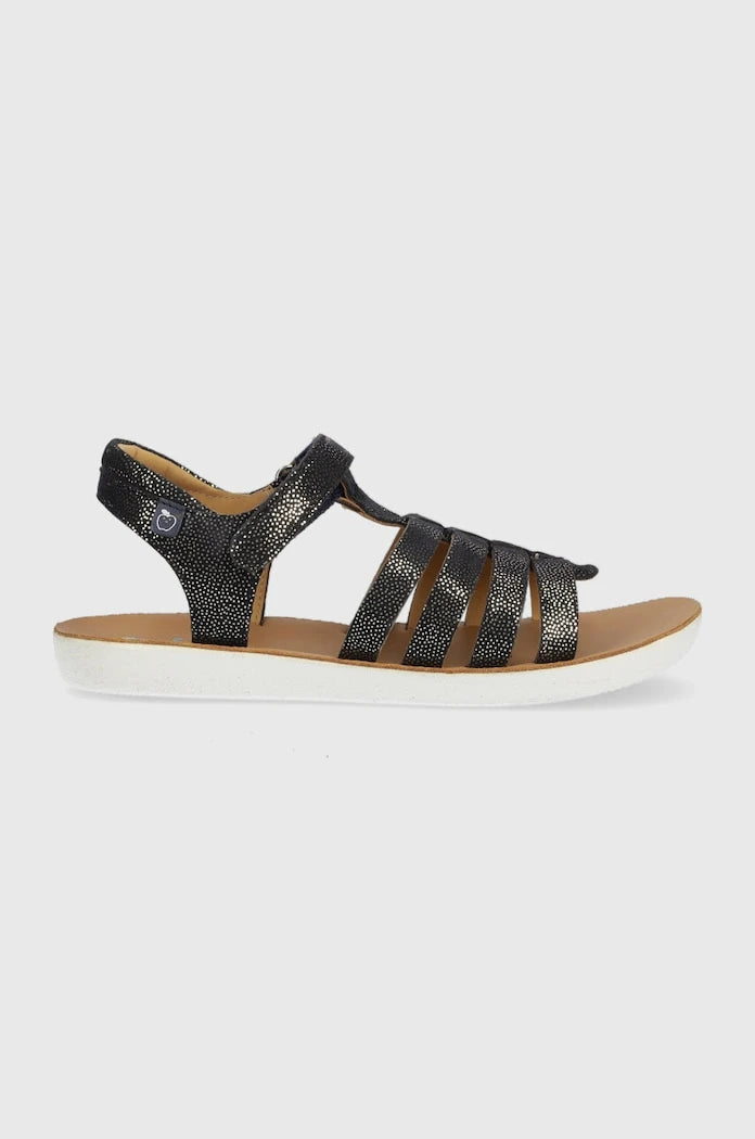 Shoo Pom Deri Çocuk Sandaletleri
