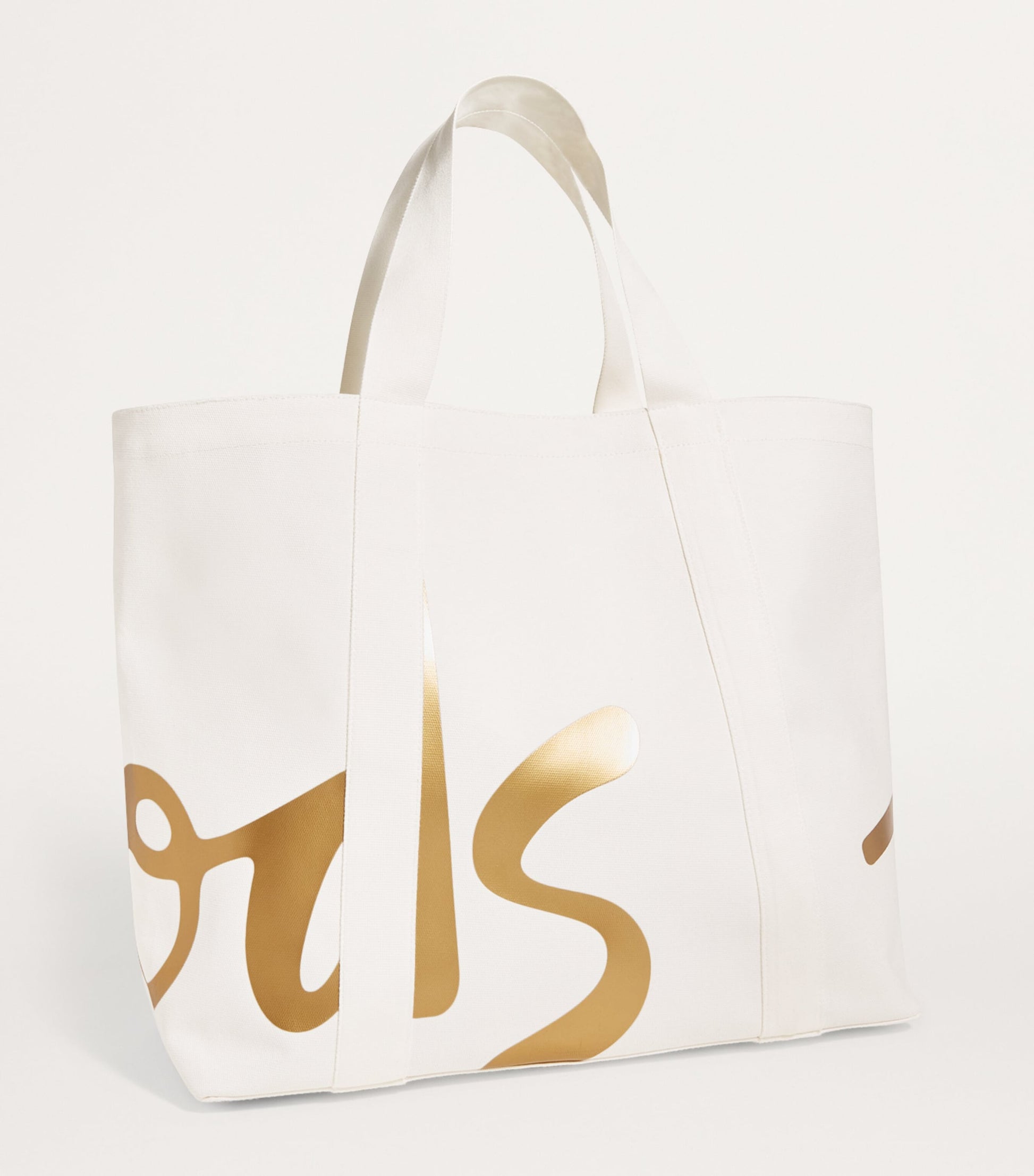 Large Cotton Logo Tote Bag IVORY