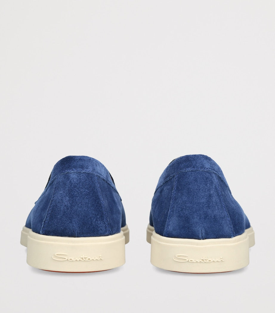 Blue Suede Loafers