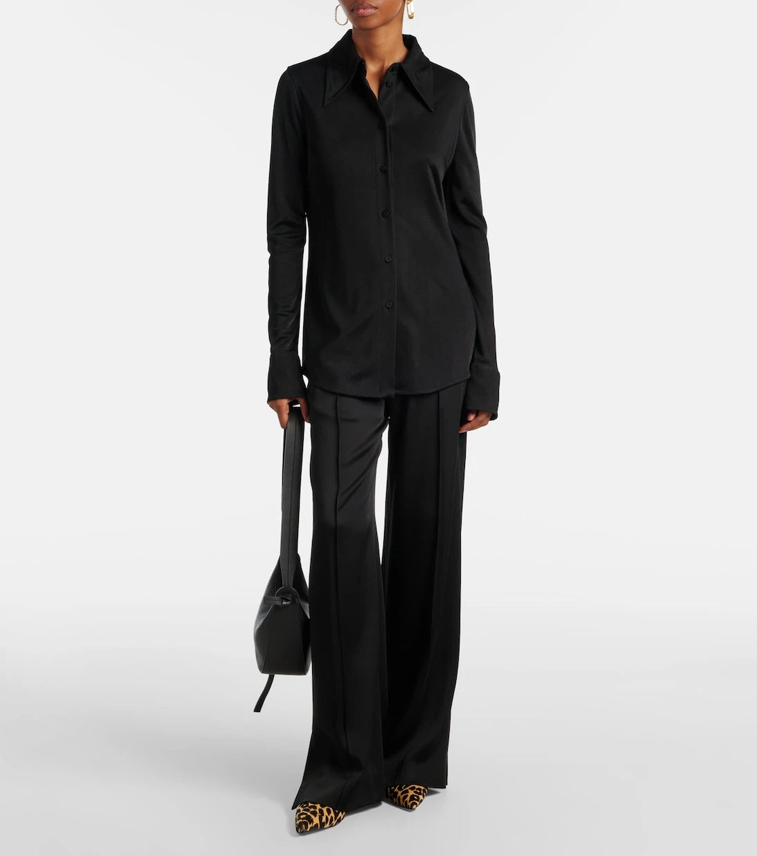Jil Sander - Pointy leopard-print calf hair mules