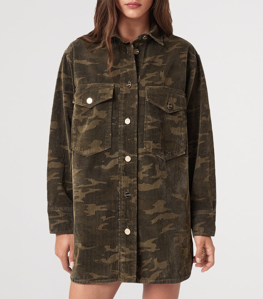 Denim Faye Shirt Dress CAMO GREEN