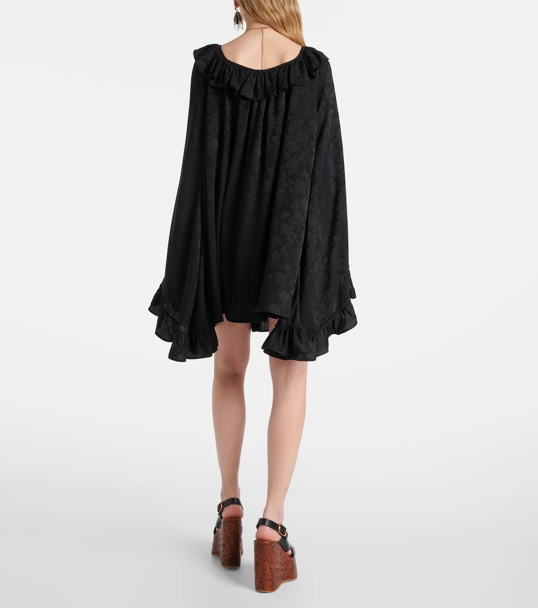 Chloé - Ruffled jacquard silk minidress