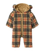 Burberry Kids Fleece Check Hooded Snowsuit (1-18 Months)