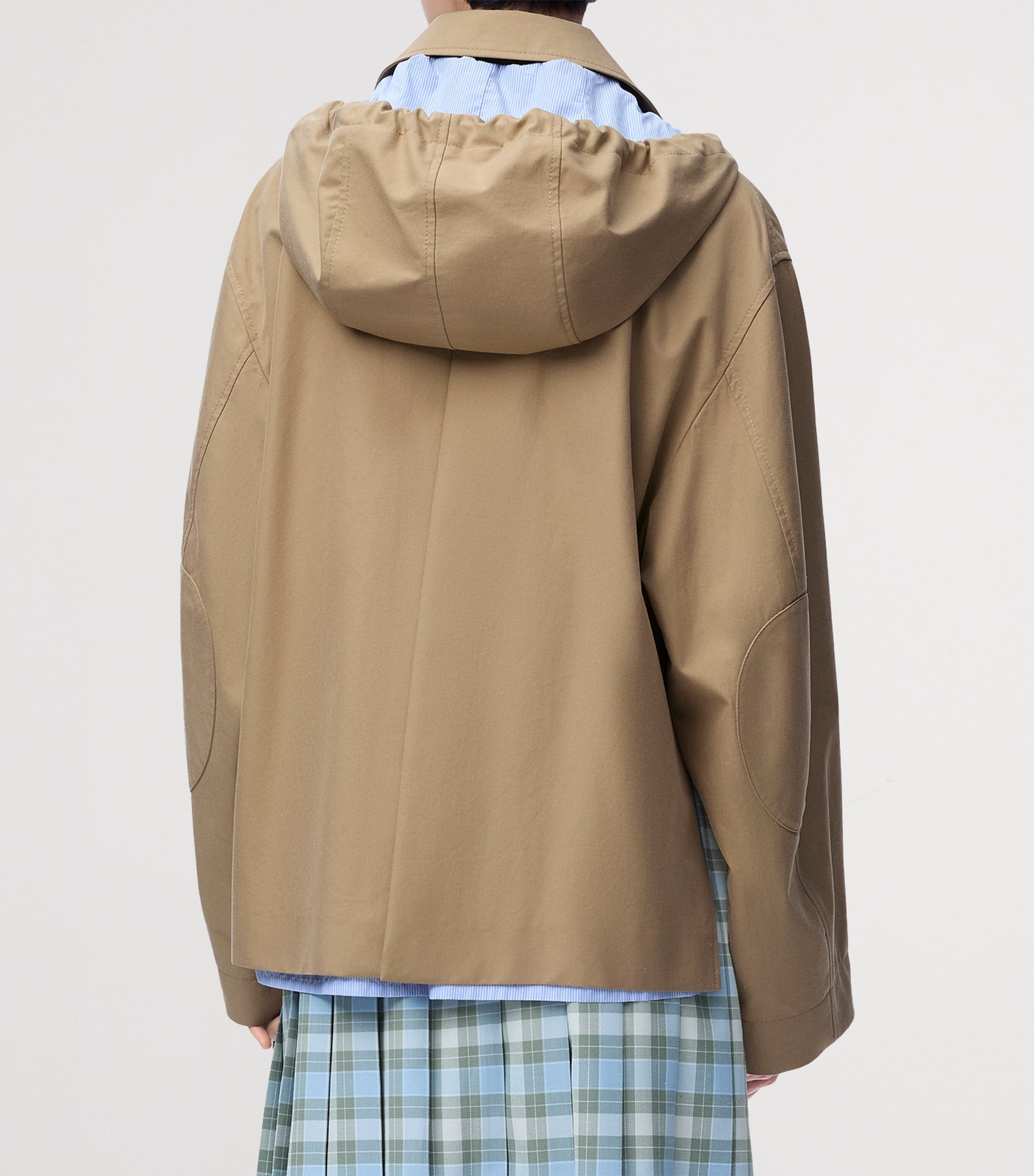 LOEWE Beige Cotton-Blend Stripe-Detail Parka