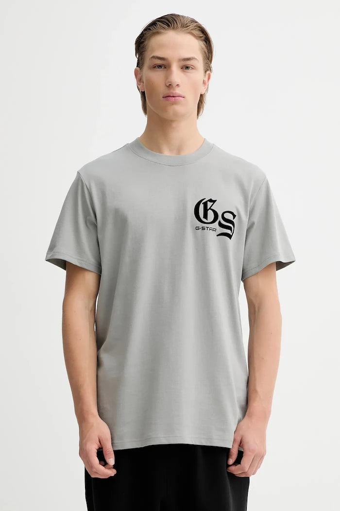 Памучна тениска G-Star Flock back gr loose