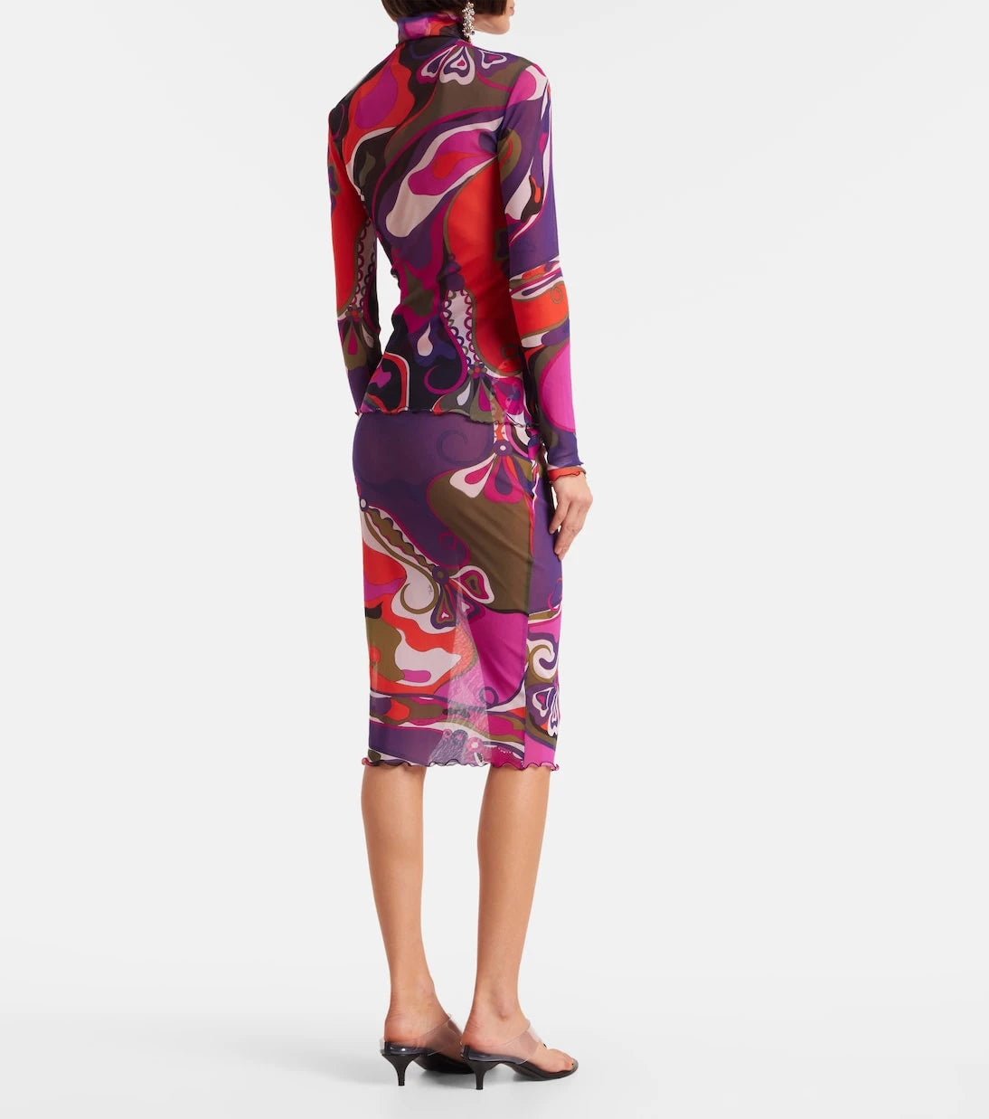Pucci - Orchidee tulle top
