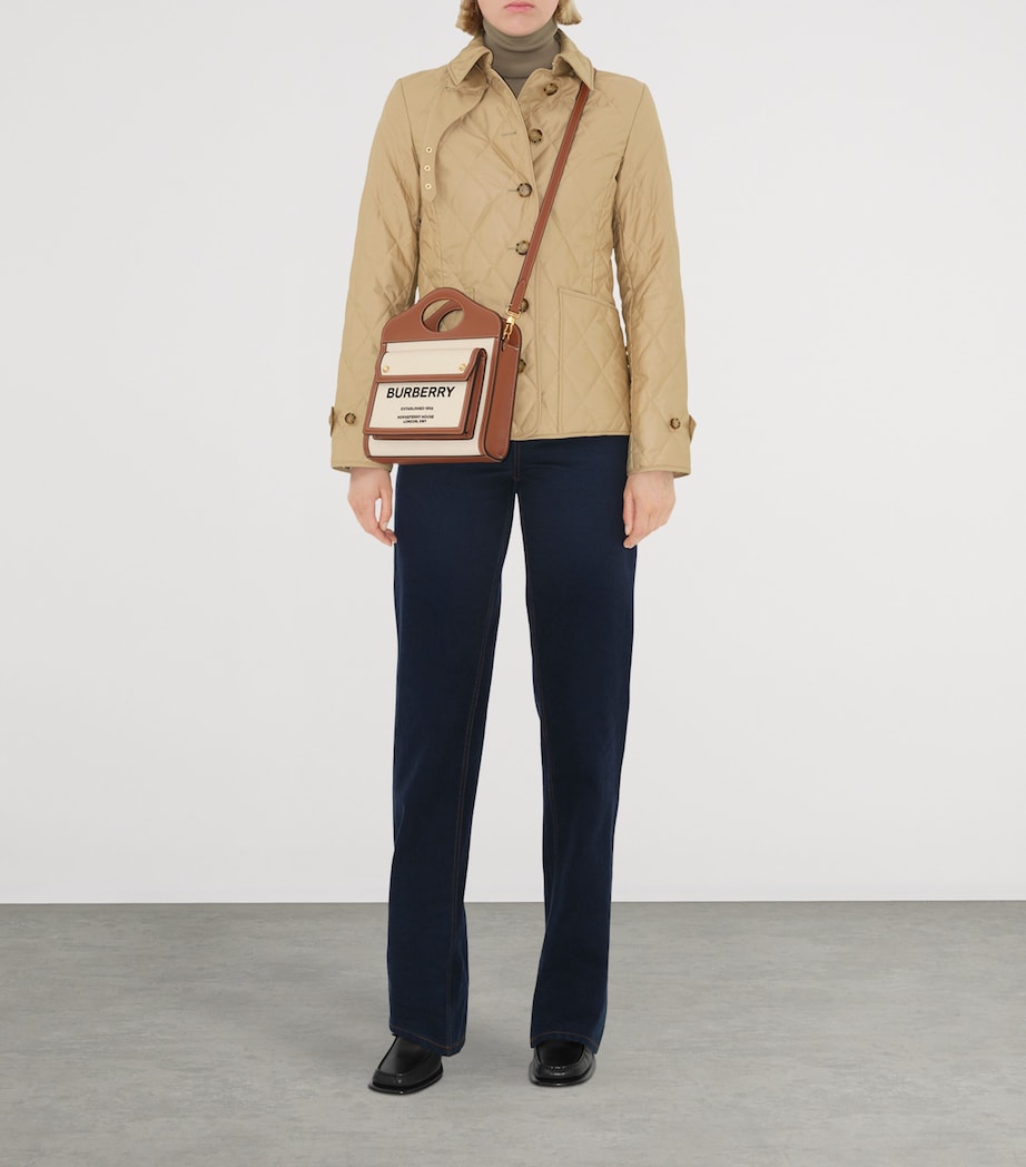 Burberry Brown Mini Canvas Pocket Bag