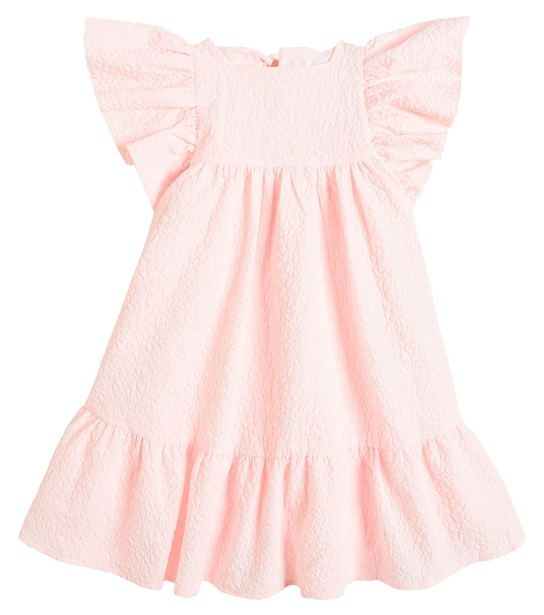 Petite Amalie - Ruffled matelassé dress