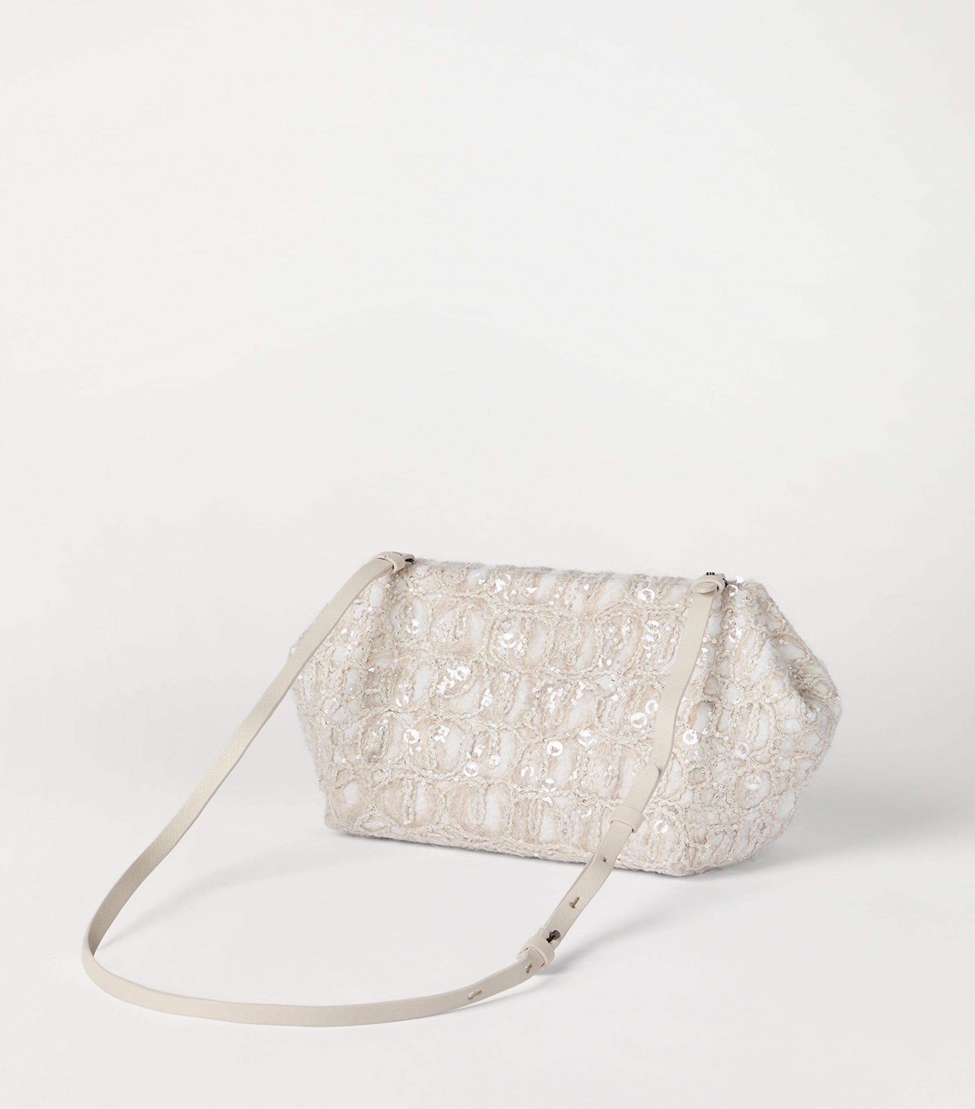 Brunello Cucinelli Silk Dazzling Croc Shoulder Bag