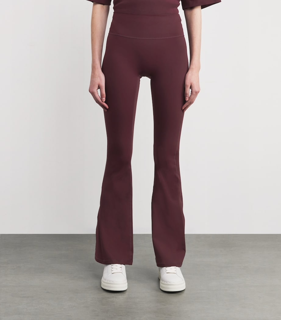 Burgundy Flared Yoga Pants