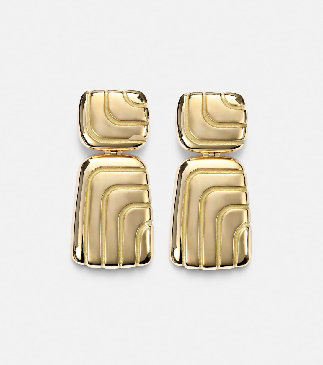 Pamela Zamore - Labyrinth 18kt gold drop earrings