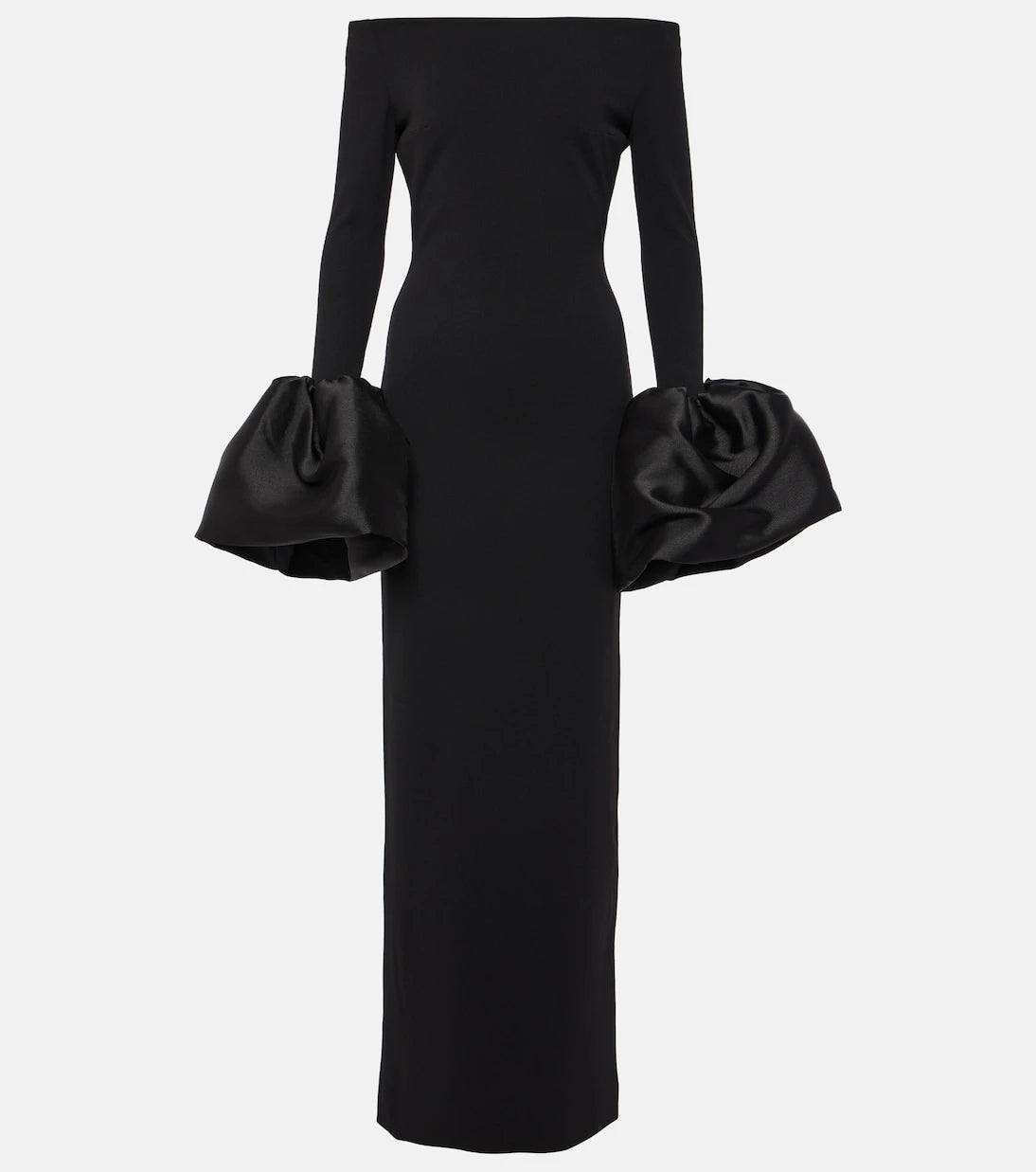 Solace London - Talia off-shoulder crêpe gown