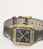 Large Yellow Gold and Sapphire Santos-Dumont Watch 43.5mm