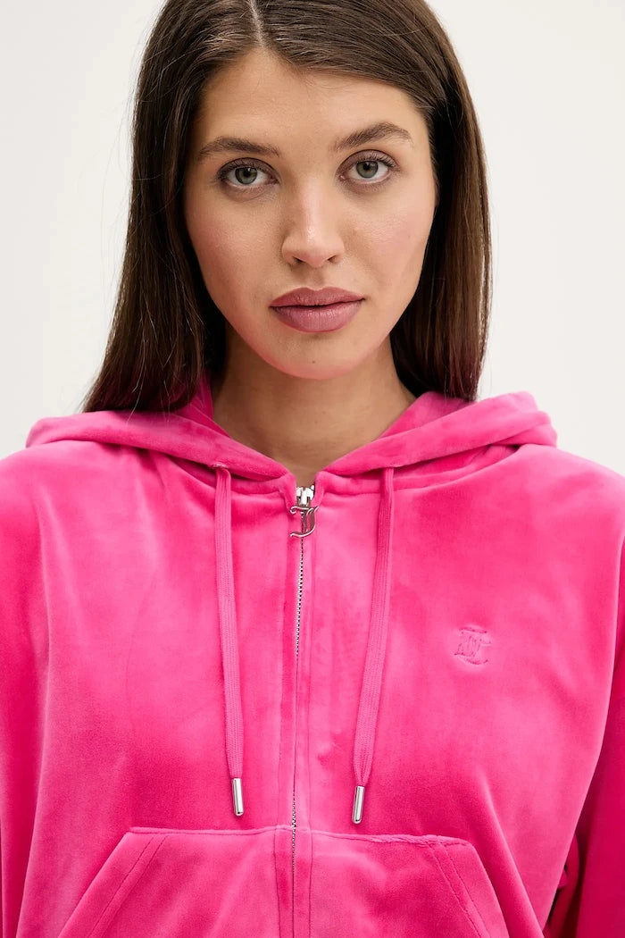Juicy Couture BRENDAL Crop Oversized Kadife Sweatshirt