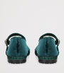Flabelus Green Velvet Leonor Mary Janes