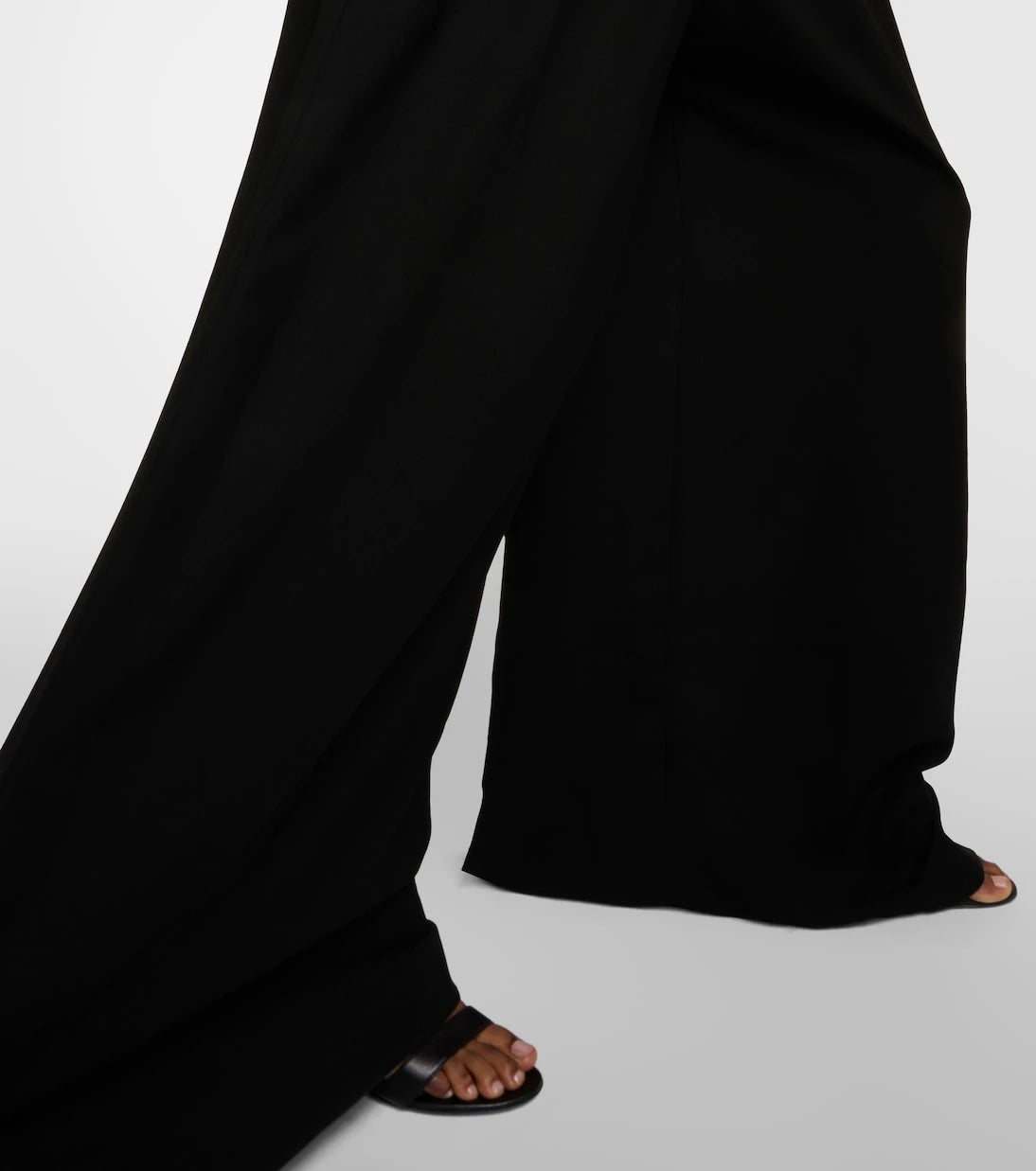 Mônot - Strapless crêpe wide-leg jumpsuit