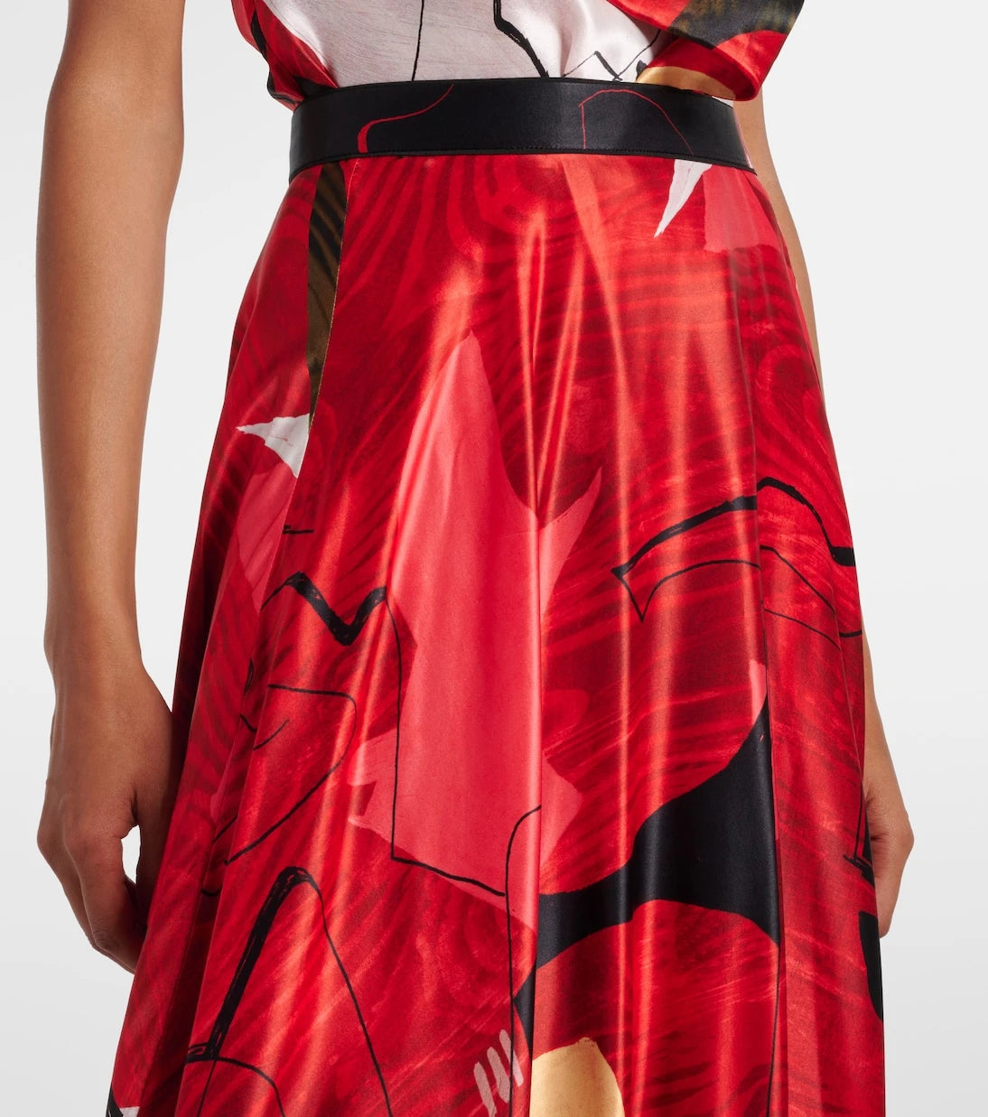 Roksanda - Ameera printed satin maxi skirt