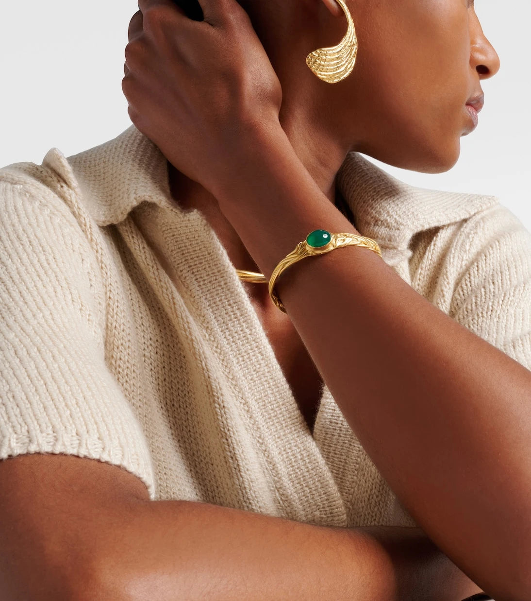 Ysso - Delphi 24kt gold-plated bangle
